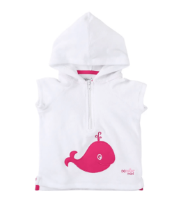 KINDMO KIDS - Roupão Infantil Bordado Baleia - Rosa