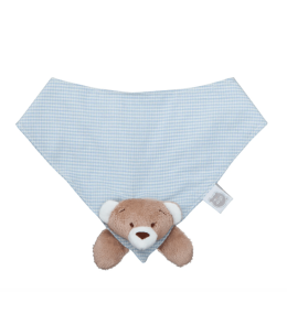 KINDMO KIDS - Babador Bandana Aplique Urso Azul