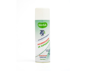 Higienizador Roupas e Superfícies Aerosol Alcool 70% Bioclub - 300ml