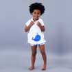 KINDMO KIDS - Roupão Infantil Bordado Baleia - Azul