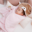 KINDMO KIDS - Cueiro com Capuz Swaddle Urso Rosa 