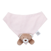 KINDMO KIDS - Babador Bandana Aplique Urso Rosa